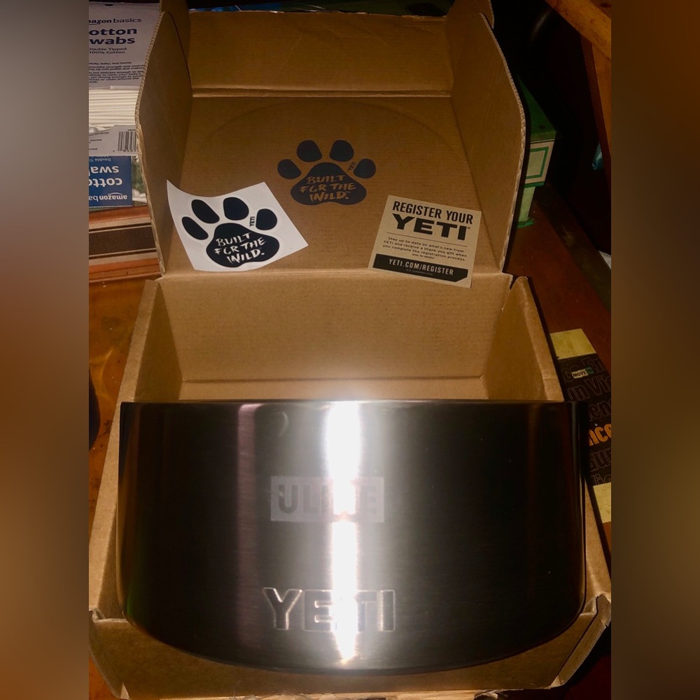YETI BOOMER 8 CUP Stainless Dog Bowl Co-Branded with ULINE NIB - Picture 4 of 8